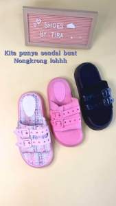 SHOES BY TIRA Wedges Dealova two strap/sandal wanita wedges import