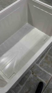 อ่างเลี้ยงปลาสีขาว 65ลิตร ระบบน้ำล้น อ่างเลี้ยงปลา Overflow อ่างเลี้ยงปลาบอลลูน อ่างเลี้ยงปลาหางนกยูง