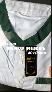 Shofwa Baju Koko kurta dewasa Lengan 3/4 matt katun