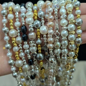 [100% FULL] Freshwater Pearls Homemade DIY Necklace [100% 全满]淡水珍珠自制DIY项链