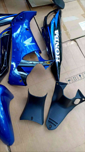 Cover Body Fullset Halus Kasar Honda Supra X 125 Lama 2005 s/d 2008 Warna Biru Hitam