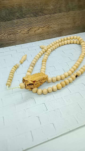 Tasbih Kemuning gading kepala ukir naga B23