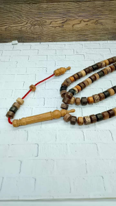 Tasbih kayu Kemuning gading kelor hitam Galih asem Stigi Liwung Bidara motif Marjan B21