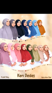 Hijab Instan Ken Dedes By Kukasih Bergo Daily Pad Dan Non Pad Tali Balakang Reborn Kendedes Puan