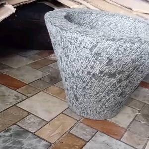 Lumpang Batu Asli 25cm Termurah