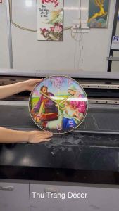 Đồng Hồ Tròn Tráng Gương Treo Tường "CÔNG GIÁO" In UV 5D Cao Cấp