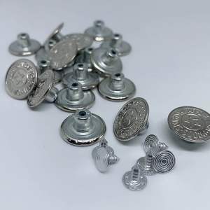 [Jeans Button] 10/50pcs. Dettachable 17mm Pants Button Replacement Jean Buttons No Sew Instant Button