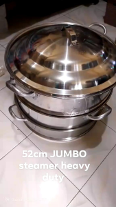 52CM STEAMER JUMBO HEAVY DUTY & BIGSIZE 3-LAYER ALUMINUM KITCHENWARE