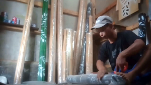 Tirai bambu gulung penghalang teras / kerey bambu gulung penutup teras / wide bambu gulung anti hujan / tirai buat penutup gajebo outdoor