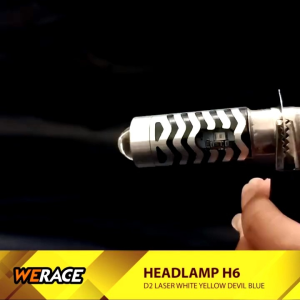 LAMPU UTAMA MOTOR BEBEK MATIC H6 LASER 2 WARNA PLUS SENJA BIRU 12VOLT UNIVERSAL