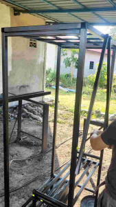 rak pasu bunga 2 level gantung atau orkid tahan lasak