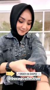 TERMURAH!!! Jaket Jeans Crop Keren Terbaru Wanita Model Korea Bus-AG