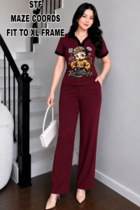 Korean Inspired Coordinate ONESIze fit up to large frame- waffle fabric