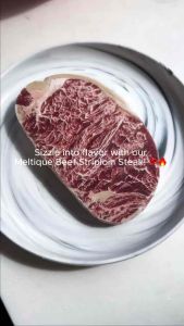 Australia Meltique Beef Striploin Steak (180-220gm/pc) | 雪花牛扒