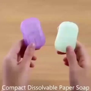 Sabun Bentuk Kertas Sabun Cuci Tangan Sabun Travelling Mini Praktis.