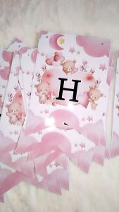 Happy Christening Banner for Girls Party Decorations