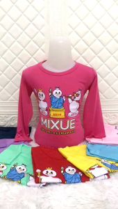 KAOS ANAK PEREMPUAN MIXUE LENGAN PANJANG USIA 1-12 TAHUN // BAJU ANAK CEWWK