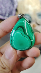 Natural South Africa High Grade Malachite Crystal Pendant MP5 #supercrystal #MalachiteCrystal