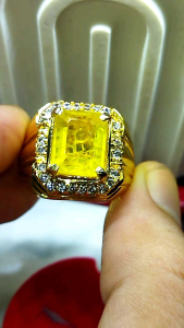 Cincin Batu Yellow Catam Afrika Natural: Cincin Berkualitas Tinggi