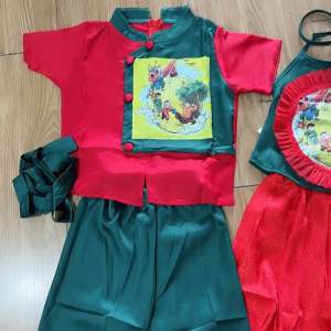 Set yếm cho bé gái đi chơi trung thu chơi tết set đồ bé gái áo yếm+chân váy