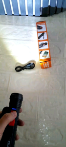 Senter Camping Kemah Berburu Fungsi Palu Alat Potong Laser USB Kawachi Nano NA-A1