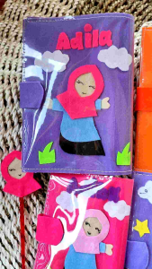 Sampul iqro flanel sampul AlQuran flanel dan mika karakter free tuding dan free nama