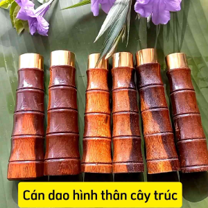 Cán dao chuôi dao hình đốt cây trúc làm bằng gỗ muồng
