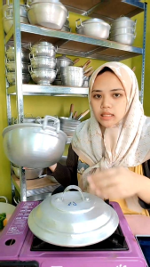 wajan gagang nasgor/seblak uk 25-28-35cm khas garut anti lengket