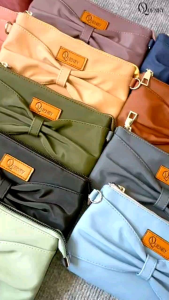 AQ - DINDA Dompet Pita By Quenby Pouch Panjang muat hp kartu wanita murah bahan chocoly anti air awet lucu cantik imut