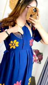 Daster Wanita Busui Friendly Rayon Adem Lengan Pendek Terbaru 2024 Kekinian | Dress Viral Tiktok