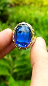 Cincin Batu King Sapphire Syntetic