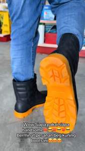 Goco Kasut Kebun Boots/ Pendek Boots / Hitam Berkualiti