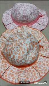 T.I - Topi anak perempuan brukat serut bucket hat import