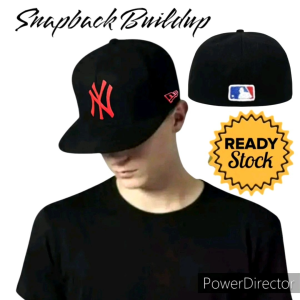Topi Pria Snapback Hip-hop Built up/Build up Bahan Tebal Logo Bordir
