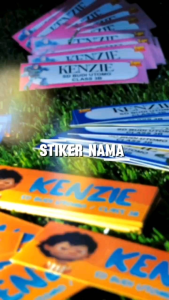 [115 PCS] 02B - STICKER NAMA ukuran 2x6 cm / Stiker Buku Anak Mata Pelajaran Sekolah TK SD SMP / Note Book / Buku Paket / Buku Tulis