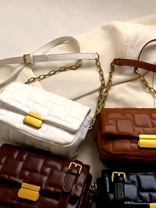 Tas Selempang Kulit Wanita & Tas HP Cewek Rantai Slingbag BD 7505