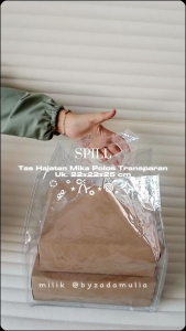 1 pcs Tas Hajatan Mika Transparan Ukuran 22x22x25 cm Tas ulang tahun Souvenir Hampers Tas Box 22x22