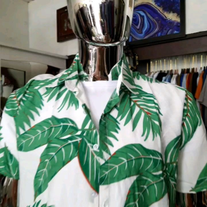 Áó Hoa quả Đi Biển TRAZ áo hawaii hoạ tiết thổ cẩm team cặp đôi nhóm gia đình vải đũi lanh mát