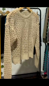 Fuji jaring rajut blouse wanita