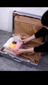 【Ready Stock］Cartoon bear daisy flamingo cat Drawstring storage bag waterproof frosted clothes shoe gift