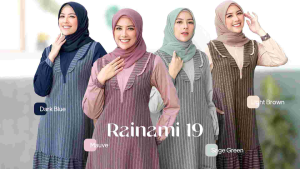 ETHICA TERBARU GAMIS RAINAMI 19 - DARK BLUE & SAGE GREEN