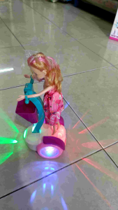 ตุ๊กตาขี่บาลานซ์ A True Princess Balance car วิ่งชนถอย ใส่ถ่าน มีเสียง มีไฟ ของเล่นเด็ก No.ZR126