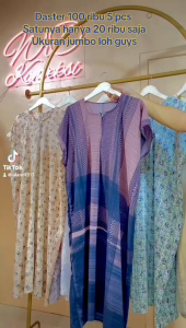 Daster lengan pendek katun motif busui reseleting terbaru 2025 kekinian