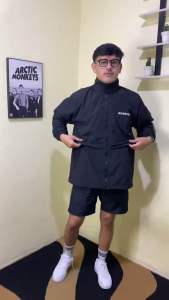 Moorvins jaket outdoor hitam water proof polister waterproof nyaman anti air jaket gunung