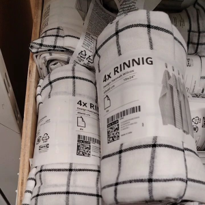 kain lap tea towel pengesat pinggan mangkuk 1 set 4 helai RINNIG IKEA