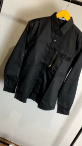 Ready-Kemeja panjang pria Model zipper Non Stretch BIG SIZE/Cod