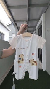 [Ready Stock] ZENZI BABY Cotton Baby Romper KapiBala Cute Baby 100% Cotton Short Sleeve Snap Romper 0-15 Months