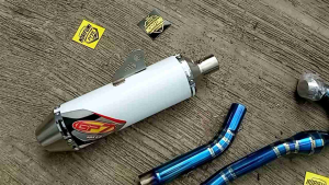 Knalpot GP7 Full System Stainless Blue Chrome