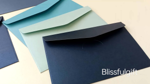 25pcs Thick Quality Cardstock Blue Envelope Pearlescent 250gsm