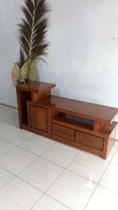 Meja TV Minimalis Kayu Jati & Rak TV Minimalis Jati Terbaru